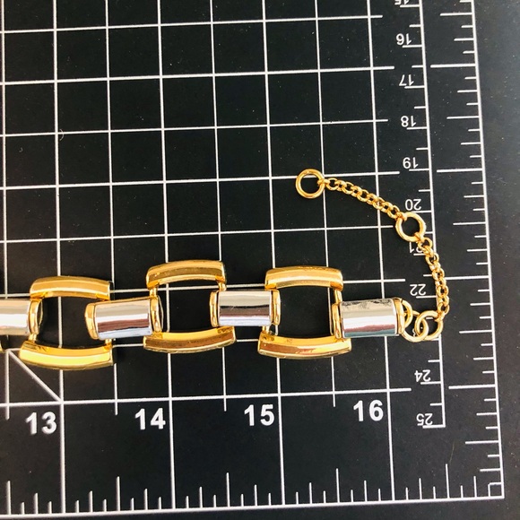 Vintage Ann Taylor Mixed Metal Link Statement Necklace - Picture 7 of 12